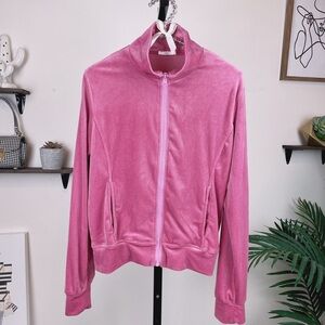 NIA the brand Velour track jacket and legging set Rose